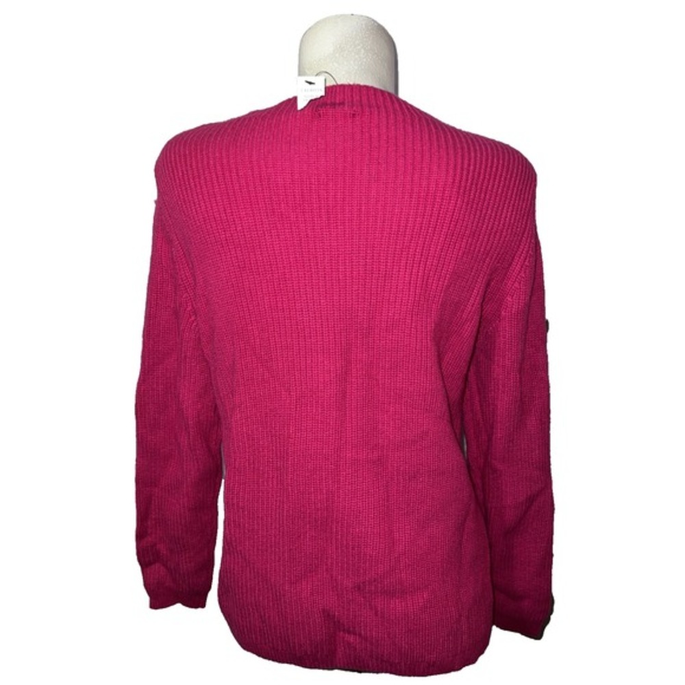 New Talbots Petite Sweater Cable Knit Lambswool Pullover Women's Sz XLP Pink NWT - Picture 5 of 8